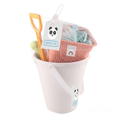 Children Wheat Straw Medium Beach Bucket Dinosaur Model Toy