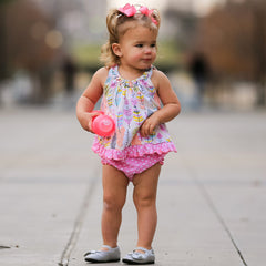 AnnLoren Girls Open Back Swing Tank Top with Bow Feather Design-4