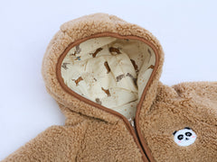 MyKids-USA Unisex Plush Hoodie Coat Outfit Wearing