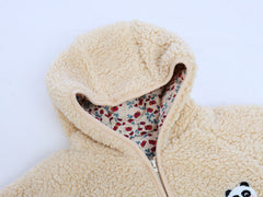 MyKids-USA Unisex Plush Hoodie Coat Outfit Wearing