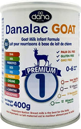 Danalac Goat Milk Infant Formula 400g Stage 1 Baby Milk Powder for Infants and Toddlers Age 0-6 Months (Pack of 6)