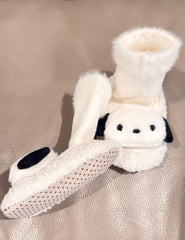 Thickened Winter Toddler Walking Socks – Mid-Calf Anti-Slip Cartoon Baby Floor Shoe Socks