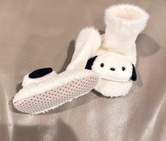Thickened Winter Toddler Walking Socks – Mid-Calf Anti-Slip Cartoon Baby Floor Shoe Socks