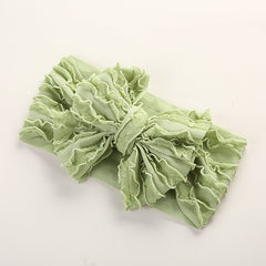 Baby Solid Color Elastic Handmade Big Bow Headband