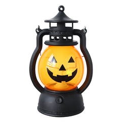 Halloween 4 pieces set Vintage Hanging Oil Lamp Electronic Candle Pumpkin Light