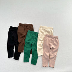 Children's Solid Color Leggings Girls Kindergarten Trousers