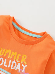 Toddler Boy Cartoon Pattern Crewneck Casual Shirts