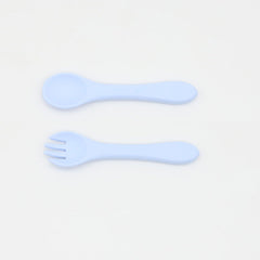 Baby Food Grade Complementary Food Training Silicone Spoon Fork Sets