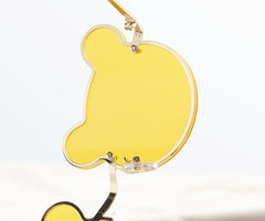 Girls Colorful Lenses Cartoon Frame Shape Fashion Sunglasses