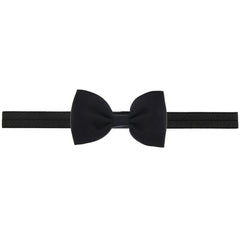 Newborn Baby Small Size Bow Patched Pattern Solid Color Elastic Headband