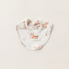Adorable Cartoon Cotton Snap-on Bib