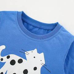 Autumn and Spring Arrival Animals Cartoon Pattern Long Sleeves Top for Stylish Boys