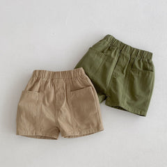 Summer Arrival Boys Versatile Casual Solid Color Utility Shorts