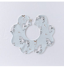 Adorable Simple Pattern Cotton Snap-on Flowers Shaped Bib