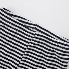 Autumn Arrival Baby Kids Girls Cartoon and Striped Pattern Casual Pants