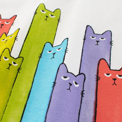 Summer Girls’ Cartoon Cats Pattern Printed T-shirt in European and American Style