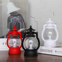 Halloween 4 pieces set Vintage Hanging Oil Lamp Electronic Candle Pumpkin Light