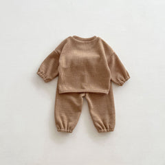 Infant Baby Bear Head Long-sleeved Combo Pants In Sets