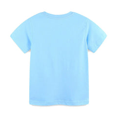 Summer Boys’ Various Boats Cartoon Pattern T-shirt in European and American Style