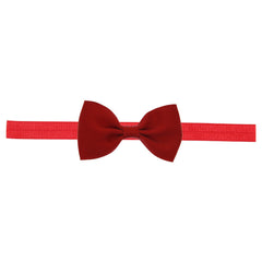 Newborn Baby Small Size Bow Patched Pattern Solid Color Elastic Headband