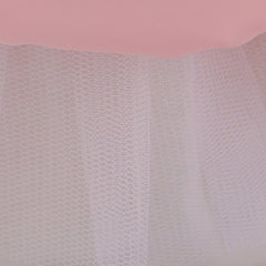 Baby Girl Petal Patched Design Sleeveless Full Moon Christening Mesh Dress