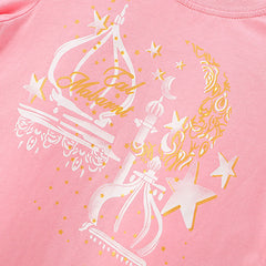 Spring and Autumn Girls Stars Pattern Long Sleeves Top and Pants Clothing Set