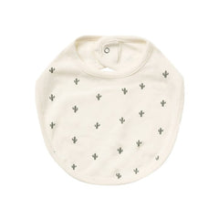 Baby Printed Pattern Covered Button Design Pure Cotton Bibs