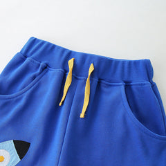 Summer Arrival Kids Boys Cotton Casual Style Cartoon Rocket Pattern Shorts