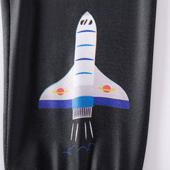 MyKids-USA Spring and Autumn Baby Boys Astronaut Cartoon Pattern Long Sleeves Casual Pajama Set