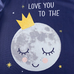 Baby and Kids Girls Universe Cartoon Pattern Long Sleeves Casual Pajamas Clothing Set