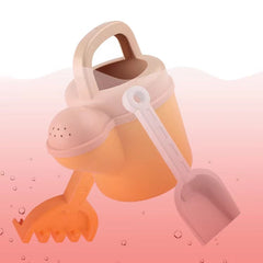 Children's Beach Toy Wheat Straw Beach Bucket Set With Sand Sand Dredging Tools Outdoor Toy