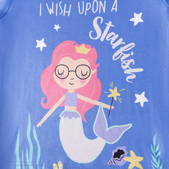 MyKids-USA Spring and Autumn Baby Kids Girls Marine Cartoon Pattern Long Sleeves Pajamas Set