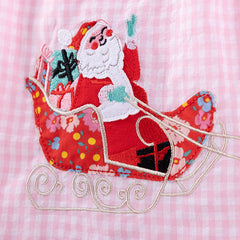 Autumn Arrival Cartoon Animals Christmas Pattern Long Sleeves Crew Neck Dress for Stylish Girls