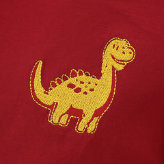 Autumn and Spring Arrival Animals Cartoon Pattern Long Sleeves Color Patchwork Top for Stylish Boys