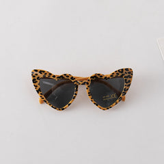 Leopard Print Pattern Heart Shape Fashion Sunglasses