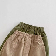 Summer Arrival Boys Versatile Casual Solid Color Utility Shorts