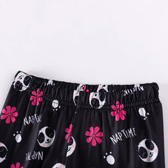 MyKids-USA Spring and Autumn Baby Kids Girls Panda Cartoon Pattern Casual Pajamas Set