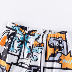 T-Rex Kids Pajama Set – Long Sleeve Shirt and Pants, Cartoon Dinosaur Design