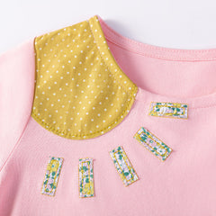 Summer Arrival Weather Elements Pattern Short Sleeves Dress for Stylish Girls