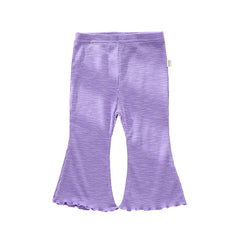 Baby Girl Solid Color Autumn Bell-Bottomed Pants