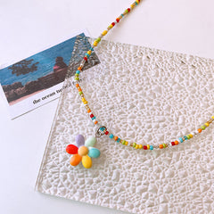 Cute Children’s Butterfly Heart Clavicle Necklace Dopamine Girl Jewelry