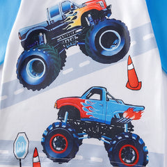 Big Wheels Monster Truck Pajama Set – Long Sleeve Top and Pants for Kids