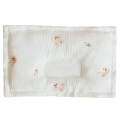 Children Molded Pillow, Breathable And Soft Gauze Cotton With Embroidery All-Season Universal Baby Pillow