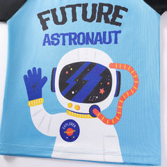 MyKids-USA Spring and Autumn Baby Boys Astronaut Cartoon Pattern Long Sleeves Casual Pajama Set