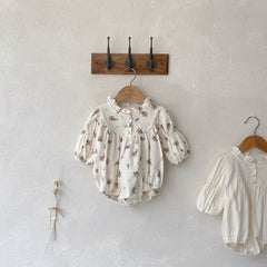 Infant Baby Sisters Clothing Romper or Dress In Autumn Outfit Wearing