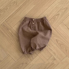 Summer Hot Selling Baby Unisex Thin Soft Cotton Solid Color Fashion Pants