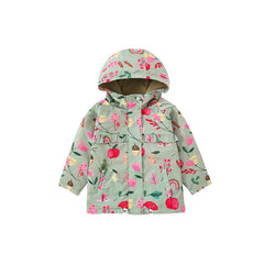 Baby Girl Flower And Fruit Pattern Zipper Design Beautiful Coat Windbreaker