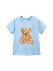 Teddy Bear Printing Boys’ T-Shirt In European And American Style For Summer