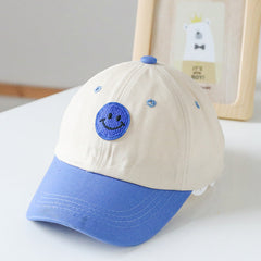 Baby Smiley Embroidered Pattern Color Matching Design Sunshade Peaked Hats
