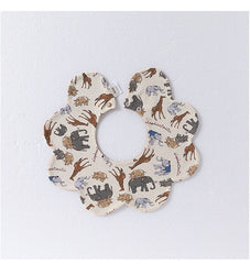 Adorable Simple Pattern Cotton Snap-on Flowers Shaped Bib